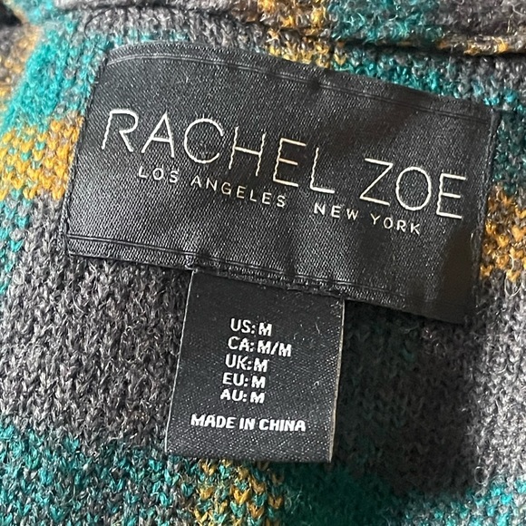 Rachel Zoe Hunter Green and Brown Plaid Wool-Blend Blazer Jacket Coat - Picture 6 of 10